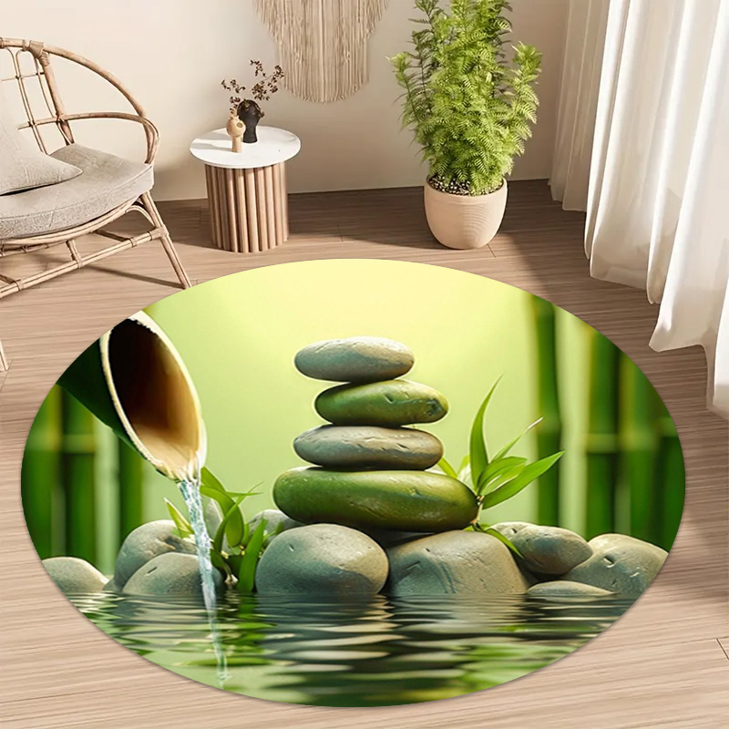 Alfombra Redonda Zen de Bambú  - Wellness Spa With Hotel reseña y precio